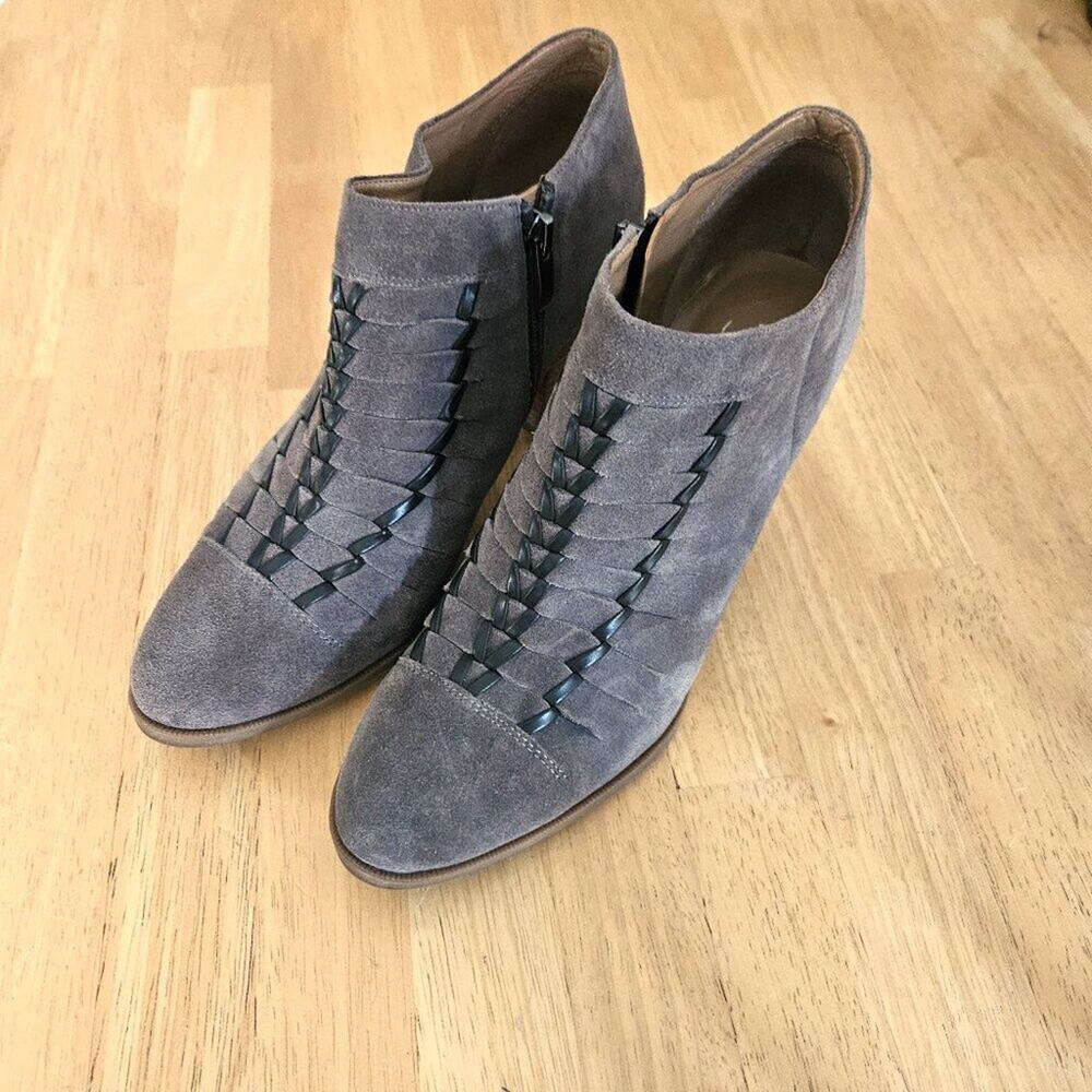 Franco Sarto Dean Heeled Bootie Ankle Boot Shootie Grey size 8.5M EUC